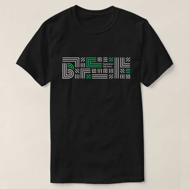 Bruder-große Schwestern gebrandmarkt Muster T-Shirt (Design vorne)