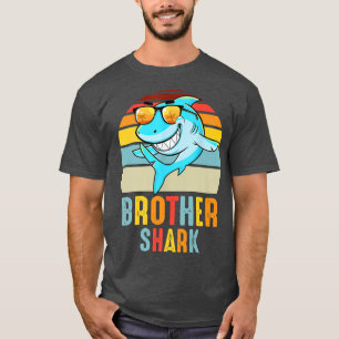 Bruder-Hai Vintage Retro Pyjama Hai-Liebhaber Fa T-Shirt