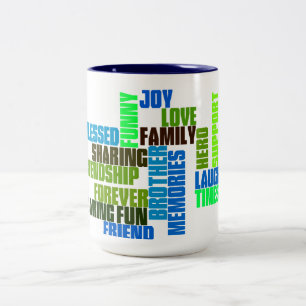 Bruder-Held-Blau zwei tonte Tasse