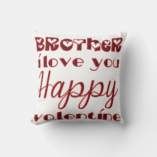 Bruder I Liebe Sie Niedliche kupiden Typografie Va Kissen