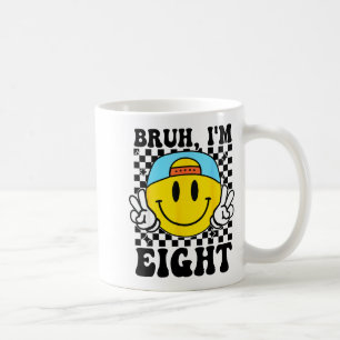 Bruder Ich bin Acht 8 8. Geburtstag Groovy Jungen  Kaffeetasse