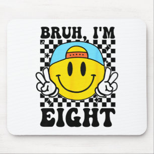 Bruder Ich bin Acht 8 8. Geburtstag Groovy Jungen Mousepad