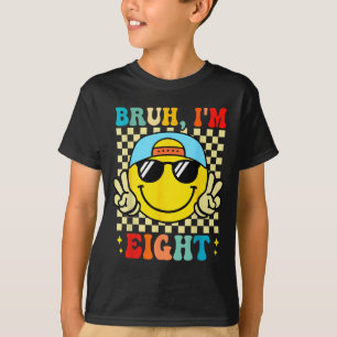 Bruder Ich bin Acht 8 8. Geburtstag Groovy Jungen T-Shirt
