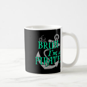 Bruder, ich bin ein Pirat, lustiges Halloween-Skel Kaffeetasse
