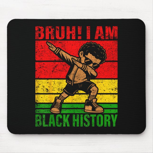 Bruder, ich bin Schwarze Geschichte Kinder Jungen  Mousepad (Vorne)