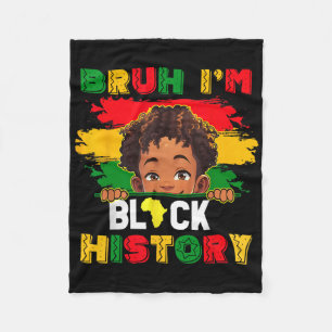 Bruder ich bin Schwarze Geschichte Monat Afroameri Fleecedecke