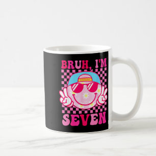 Bruder Ich bin Sieben 7 7. Geburtstag Mädchen Groo Kaffeetasse