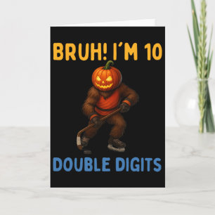 Bruder Ich bin zweistellig 10. Geburtstag Bigfoot Karte