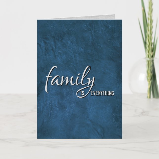 Bruder im Gesetz Birthday Blue Leather Karte (Vorderseite)