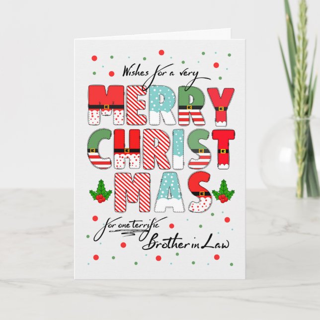 Bruder im Gesetz frohe Weihnachten dekorierte Buch (Vorderseite)