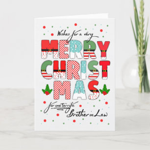 Bruder im Gesetz frohe Weihnachten dekorierte Buch