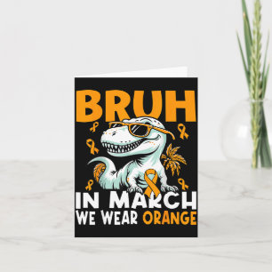 Bruder im März tragen wir Orange Ms Multiple Skler Karte