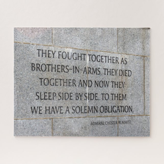 Brüder in der Rüstungsdenkmal WW2 Puzzle (Horizontal)