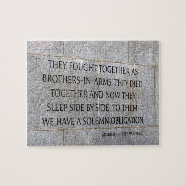 Brüder in der Rüstungsdenkmal WW2 Puzzle (Horizontal)