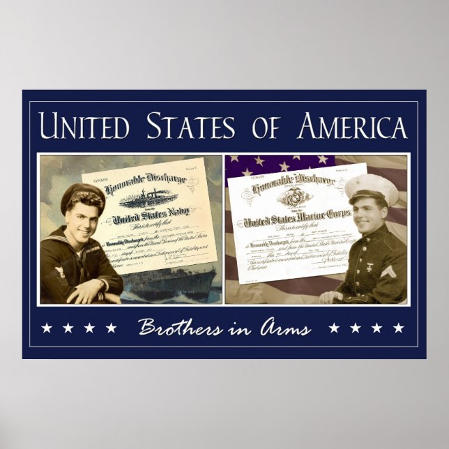 Brüder in Waffen - koloriert Poster (Vorne)