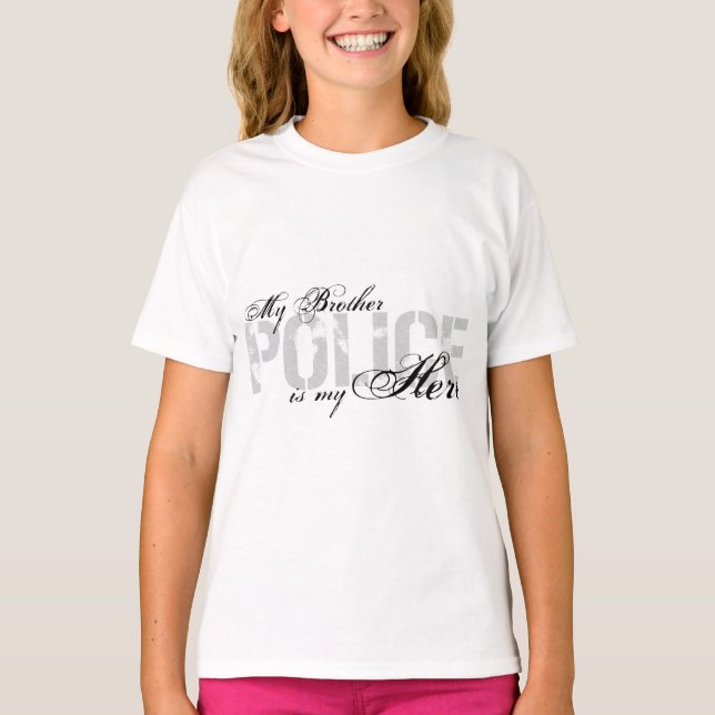 Bruder ist mein Held - POLICE T-Shirt (Vorderseite)