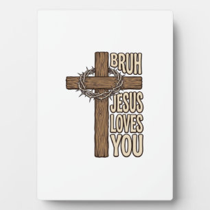Bruder Jesus Liebt Dich Kreuz Vintage Christlich V Fotoplatte