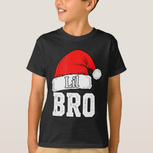 Bruder Lil Bro Weihnachtsmannhut Weihnachten Klein T-Shirt