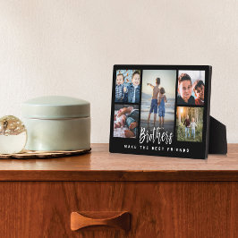 Brüder machen die besten Freunde Foto Collage schw Fotoplatte