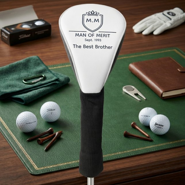 Bruder-Monogramm-Initialen Mann der Verdienst-Gebu Golf Headcover (Best Brother Golf Head cover)