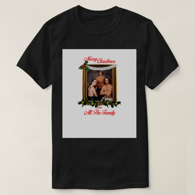 Bruder Ninjas frohe Weihnachten von der ganzen Fam T-Shirt (Design vorne)
