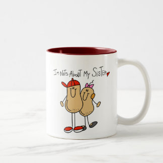 Bruder-Nüsse über meine Schwester Zweifarbige Tasse