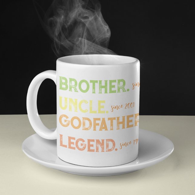 Bruder Onkel Godvater Legende seit Jahr Kaffeetasse (Von Creator hochgeladen)