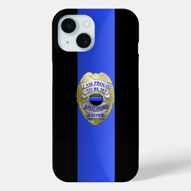 Brüder Polizeichef Abzeichen - dünne blaue Linie Case-Mate iPhone Hülle (Rückseite)