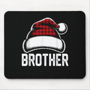 Bruder Santa Red Kariert Weihnachtsfamilie Matchin Mousepad