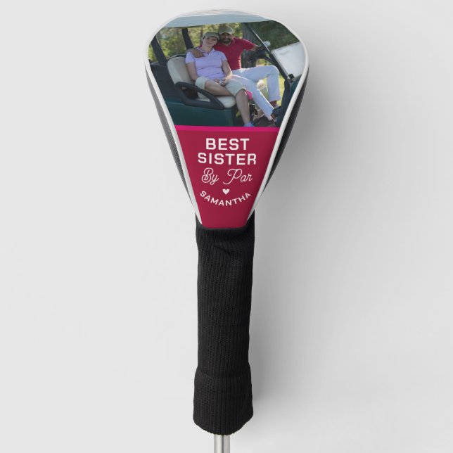 Bruder Schwester Foto Beste Schwester von Par Rosa Golf Headcover (Vorderseite)