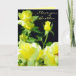 Bruder/Schwester/Friendship_Card Karte<br><div class="desc">Gelbe Rosen für Ihren Bruder,  Schwester,  Freund,  Mutter,  Liebhaber und mehr oder für irgendeine Gelegenheit. Sie können diese Karte mit Ihren eigenen Redewendungen besonders anfertigen. durch Elenne Boothe</div>