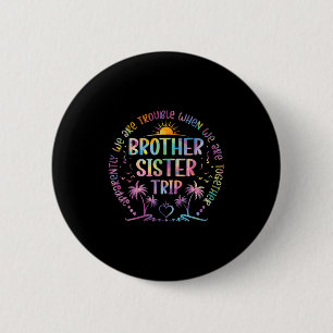 Bruder Schwester Matching Gefärbte Krawatte Bruder Button