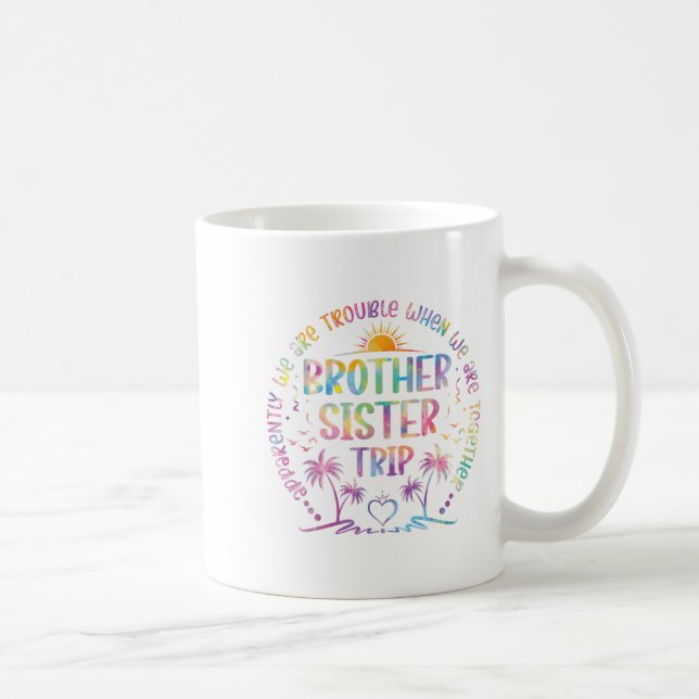 Bruder Schwester Matching Gefärbte Krawatte Bruder Kaffeetasse (Rechts)