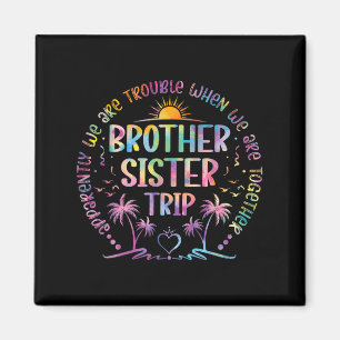 Bruder Schwester Matching Gefärbte Krawatte Bruder Magnet