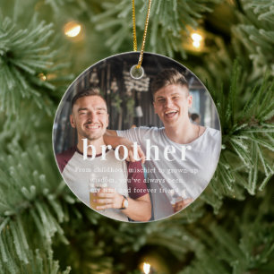 Bruder   Sentimental Foto Keepake Weihnachten Keramik Ornament
