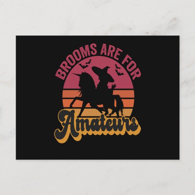 Brüder sind für Amateure lustiges Halloween Hexens Postkarte (Vorderseite)