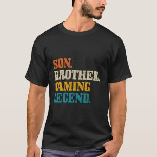 Bruder-Spiele-Legende Vintage Retro-Spieler-Gesche T-Shirt