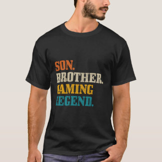 Bruder-Spiele-Legende Vintage Retro-Spieler-Gesche T-Shirt