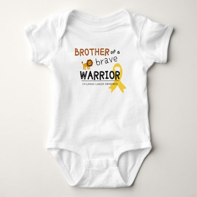 Bruder tapferer Krieger-Löwe Baby Bodysuit Baby Strampler (Vorderseite)