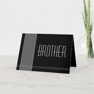 BRUDER - Trauzeuge - Schwarz und Silber Karos Einladung