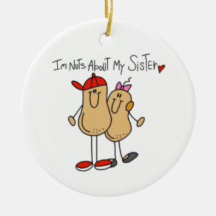 Brüder über meine Schwester Keramik Ornament