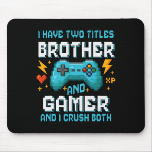 Bruder und Gamer Pixel Konsole Videospiel Player G Mousepad