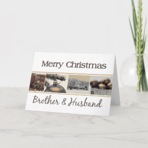 Bruder und Mann Frohe Weihnachtskarte Feiertagskarte