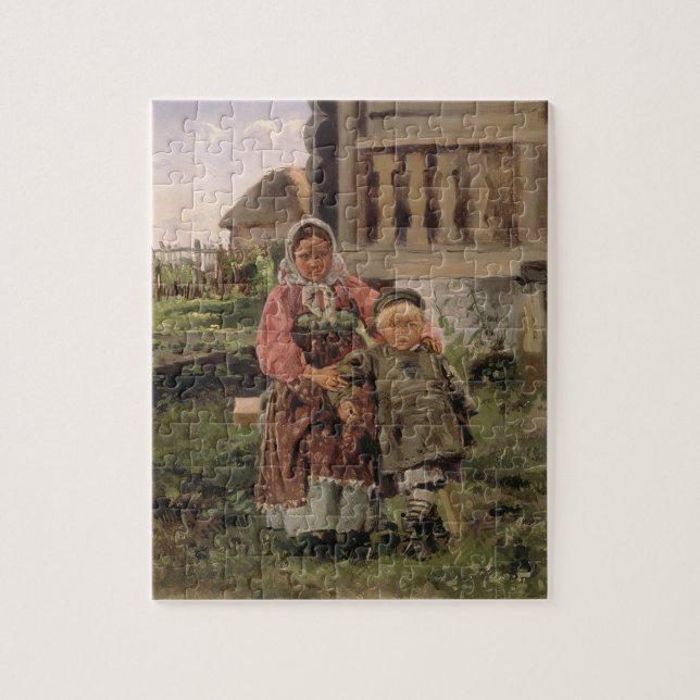 Bruder und Schwester, 1880 Puzzle (Vertikal)