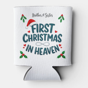 Bruder und Schwester erstes Weihnachten im Himmel Dosenkühler