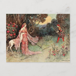 Bruder und Schwester Grimm - Warwick Goble märytal Postkarte