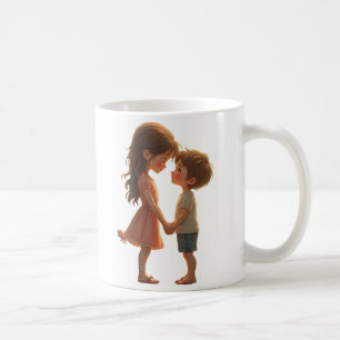 Bruder und Schwester Hug - herzerwärmende Geschwis Kaffeetasse