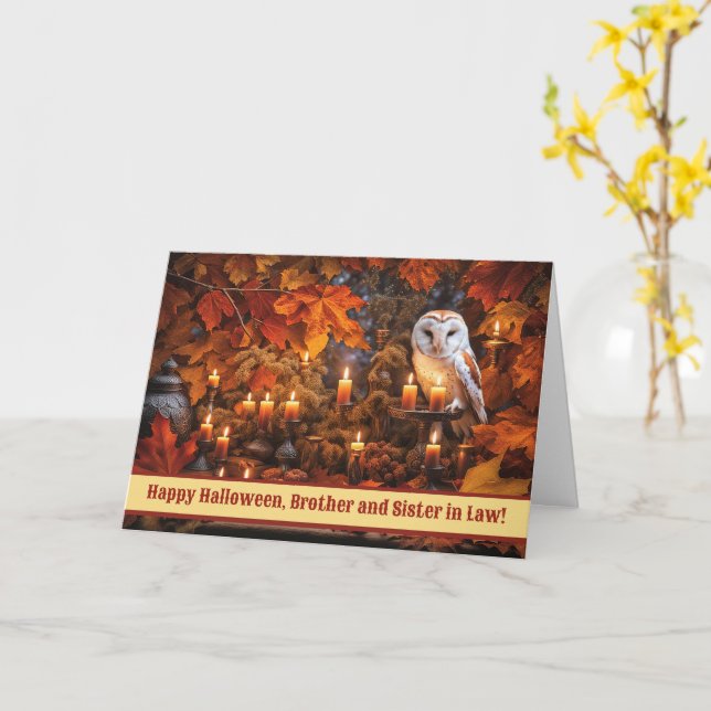 Bruder und Schwester im Recht glücklich Halloween  Karte (Gelbe Blume)