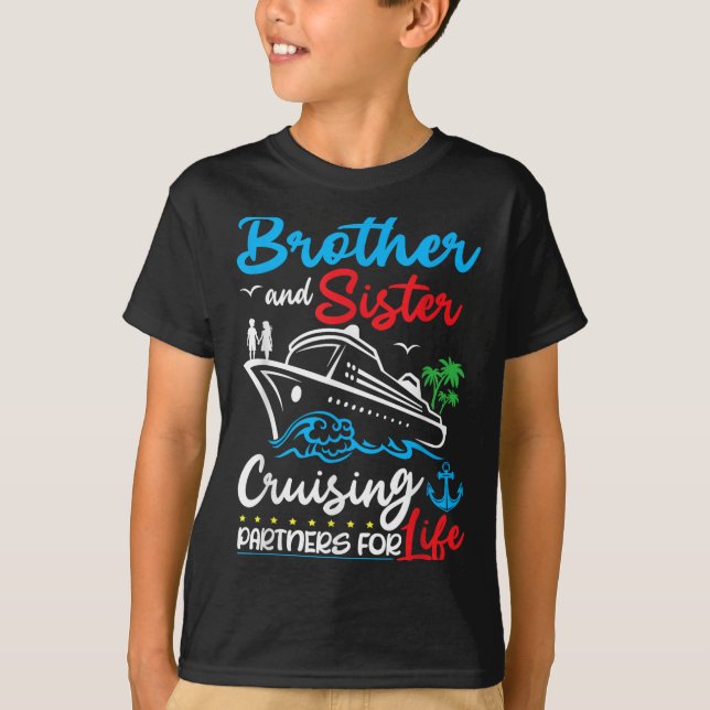Bruder und Schwester Kreuzfahrtpartner für Life Cr T-Shirt (Vorderseite)