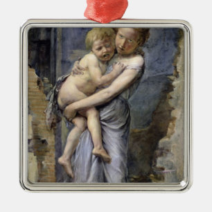 Bruder und Schwester Ornament Aus Metall
